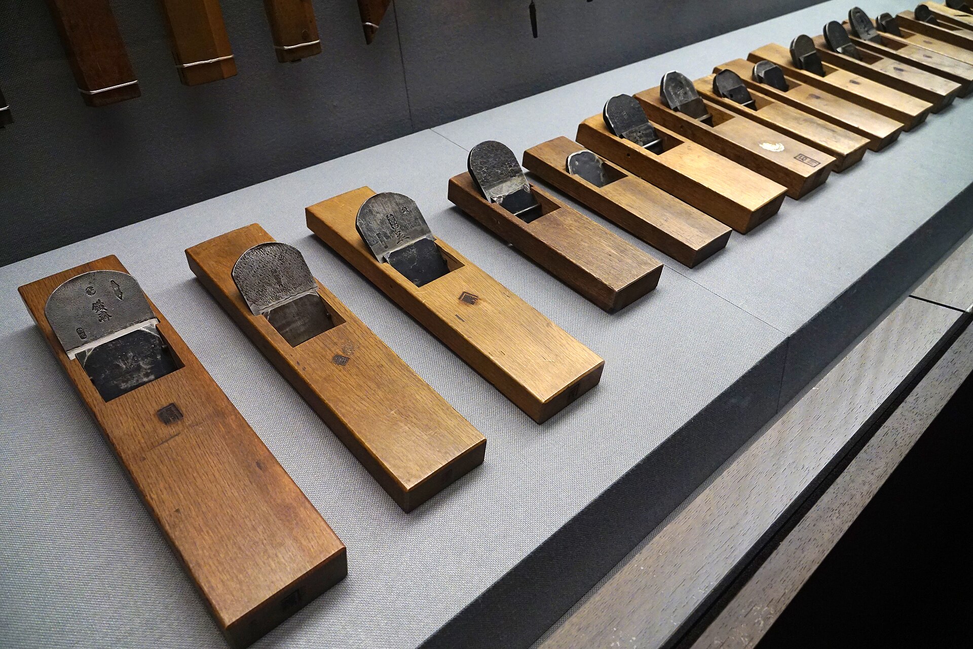 Japanese planes in the Takenaka Carpentry Tools Museum, Kobe